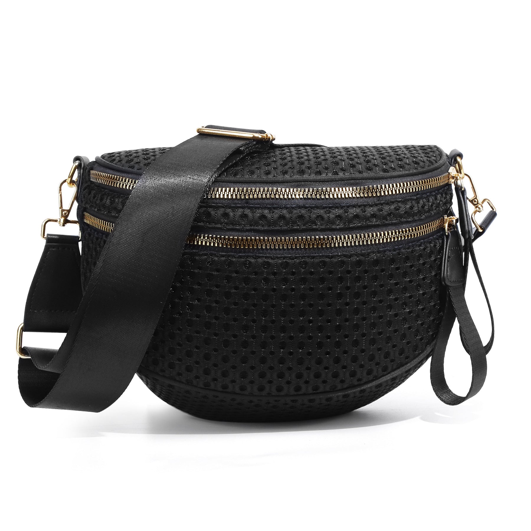 Checkered Crossbody Bag with Adjustable Strap