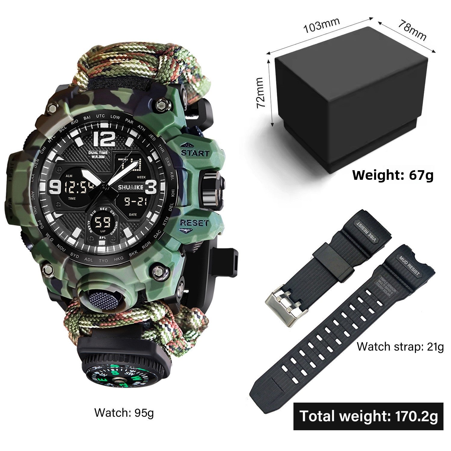 Dual Display Multifunction Outdoor Watch