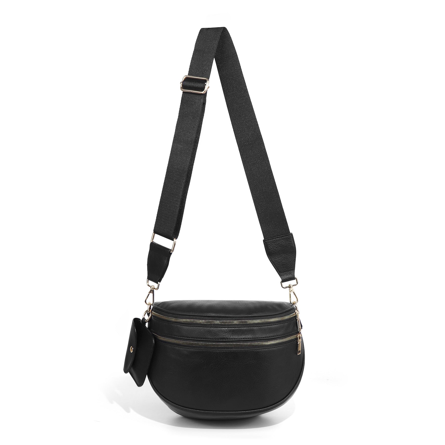 Checkered Crossbody Bag with Adjustable Strap