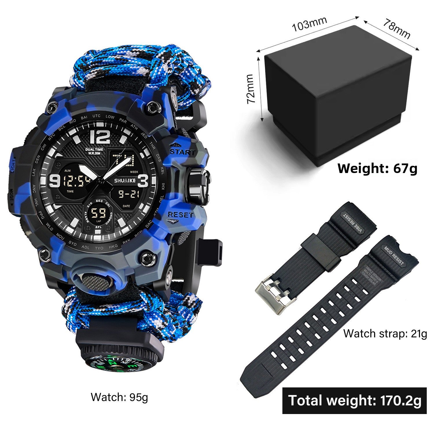 Dual Display Multifunction Outdoor Watch