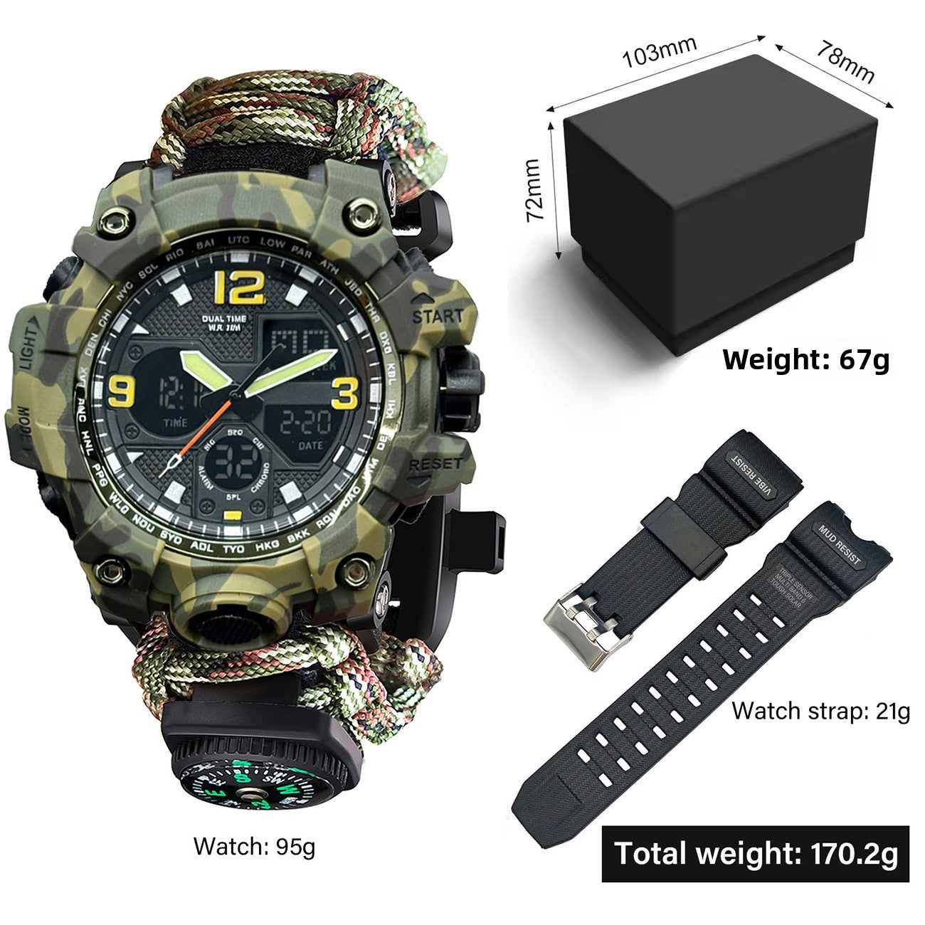 Dual Display Multifunction Outdoor Watch