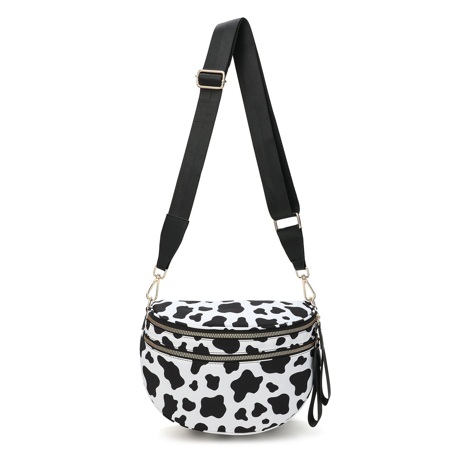 Checkered Crossbody Bag with Adjustable Strap