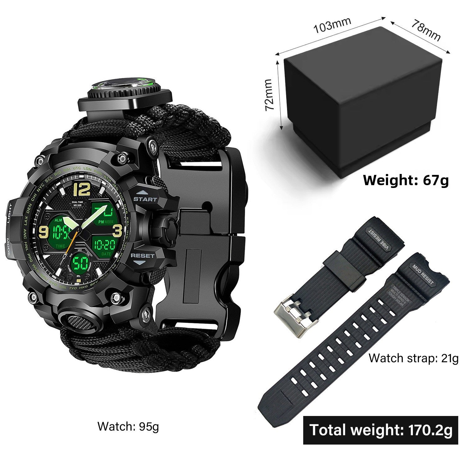 Dual Display Multifunction Outdoor Watch