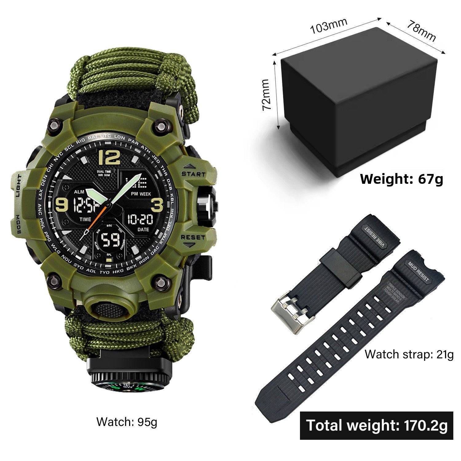 Dual Display Multifunction Outdoor Watch