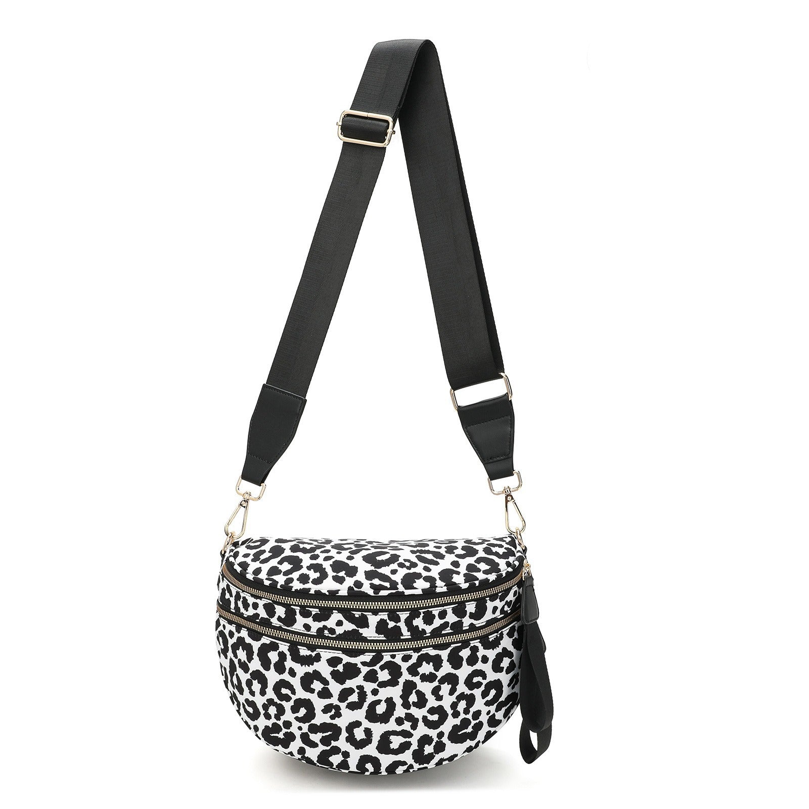 Checkered Crossbody Bag with Adjustable Strap