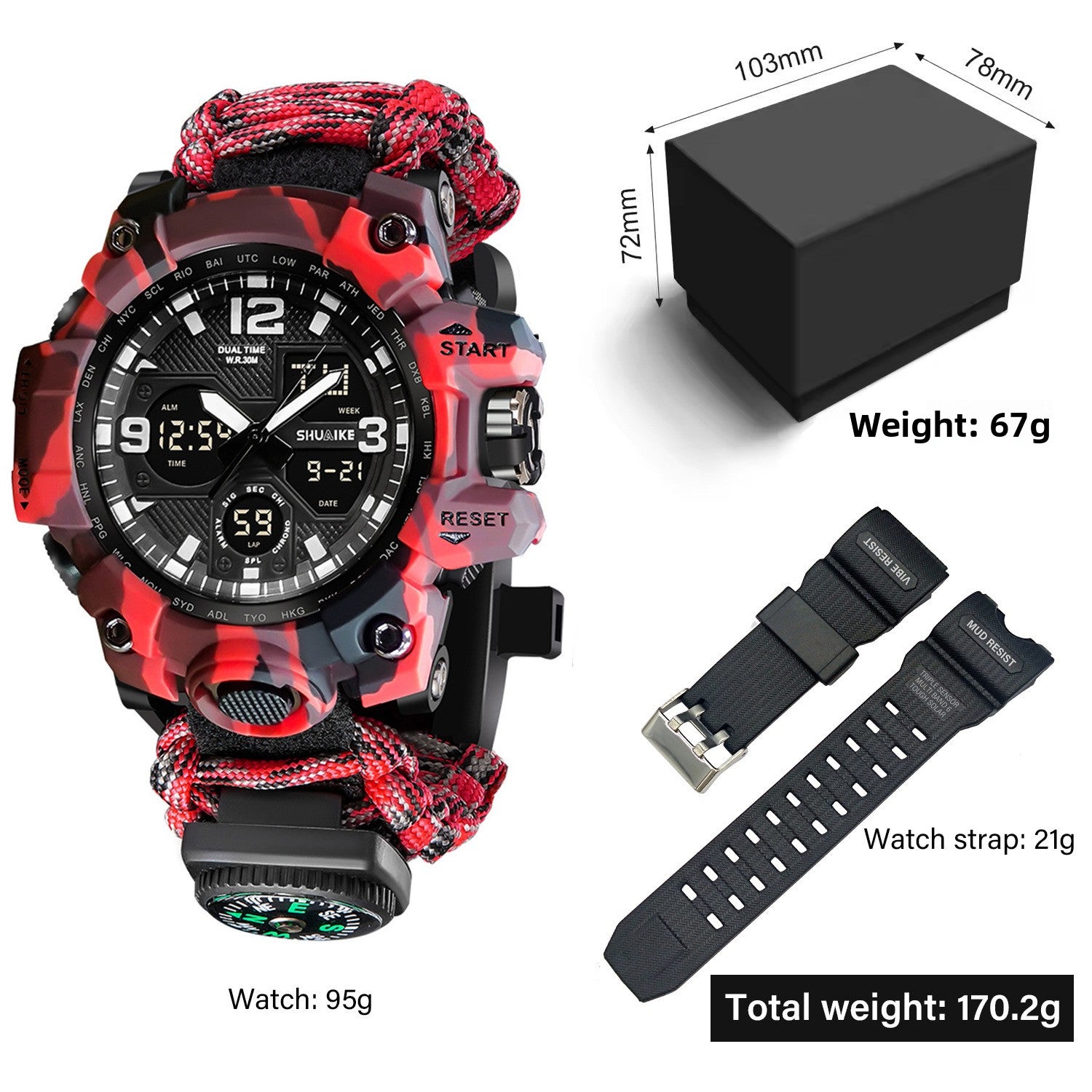 Dual Display Multifunction Outdoor Watch
